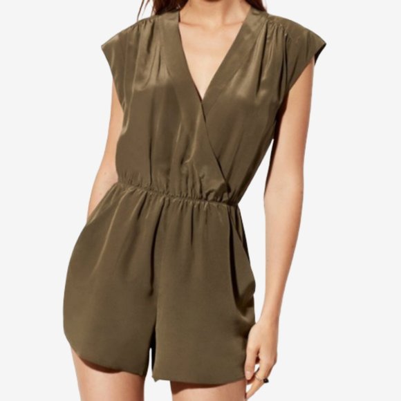 Aritzia Pants - BABATON Olive Green Corbett Romper -Size M